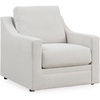 image:imageSignature Design by Ashley Maitelynn Casual Accent Chair for Living Room No Assembly Required Chalk White Polyester Chenille Armchair 36 WideCasual