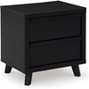 image:imageSignature Design by Ashley Modern Black Nightstand with Wireless Charger