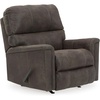 image:imageSignature Design by Ashley Navi 1Piece Rocker Recliner Smoke Faux Leather