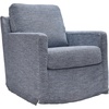 image:imageSignature Design by Ashley Nenana Blue Swivel Glider Accent Chair DenimLight Blue