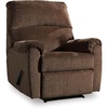image:imageSignature Design by Ashley Nerviano Contemporary Wall Hugger Recliner with PillowTop Armrest Dark BrownDark Brown