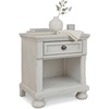image:imageSignature Design by Ashley Nightstand Bedside Table Antique White WoodAntique White