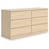 image:imageSignature Design by Ashley Onita 6 Drawer Bedroom Dresser Natural FinishBeige