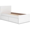 image:imageSignature Design by Ashley Onita Minimalist Twin Platform Bed with Storage Foundation or Box Spring Not Needed White