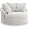 image:imageSignature Design by Ashley Oversized Swivel Accent Chair White
