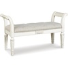 image:imageSignature Design by Ashley Realyn Upholstered Accent Bench Antique WhiteRaelyn