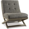 image:imageSignature Design by Ashley Scissor Base Slipper Accent Chair BrownGrayish Brown