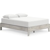 image:imageSignature Design by Ashley Shawburn Vintage Queen Platform Bed with Metal Slats No Box Spring Needed Light Gray