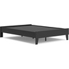 image:imageSignature Design by Ashley Socalle Casual Full Platform Bed Minimalist No Headboard Foundation or Box Spring Not Needed SpaceSaving Foundation BlackBlack