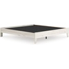 image:imageSignature Design by Ashley Socalle Casual King Platform Bed Foundation or Box Spring Not Needed Whitewash