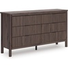 image:imageSignature Design by Ashley Symarro Casual 6Drawer Dresser with Walnut Finish Dark Brown