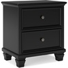 image:imageSignature Design by Ashley Tall Farmhouse Nightstand 2 Drawer Black