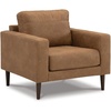 image:imageSignature Design by Ashley Telora Contemporary Faux Leather Chair with Loose Cushions Light Brown