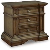 image:imageSignature Design by Ashley Thoridan 3 Drawer Wood Nightstand Dark Brown