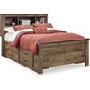 Full Bookcase Bed with 2 Sided Storage