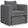 image:imageSignature Design by Ashley Vreni Accent Chair With Ottoman Set With Reversible Back Cushion and SpaceSaving UnderSeat Storage for Living Room or Bedroom Charcoal Black