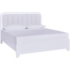 image:imageSignature Design by Ashley White Bedroom Dresser with LED MirrorCalifornia King Upholstered Panel Bed