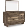 image:imageSignature Design by Ashley Wide Engineered Wood Dresser Set with MirrorMedium Dresser and Mirror