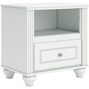 image:imageSignature Design by Ashley 1Drawer Nightstand with Charging Station White