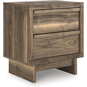 image:imageSignature Design by Ashley 2 Drawer Grey Nightstand Charcoal PrendoneaBrown