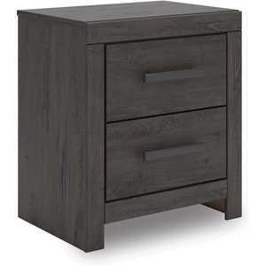 image:imageSignature Design by Ashley 2 Drawer Grey Nightstand Charcoal PrendoneaCharcoal