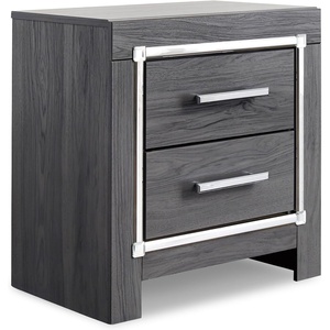image:imageSignature Design by Ashley 2 Drawer Grey Nightstand Charcoal PrendoneaGrey