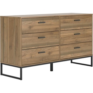image:imageSignature Design by Ashley 6 Drawer Dresser for Bedroom Light Natural OakBrownBlack