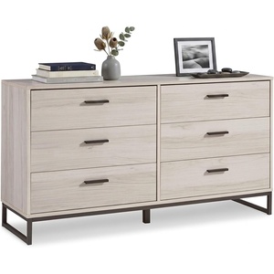 image:imageSignature Design by Ashley 6 Drawer Dresser for Bedroom Light Natural OakNaturalBlack