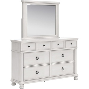 image:imageSignature Design by Ashley 8Drawer Dresser with Mirror Antiqued WhiteAntique White