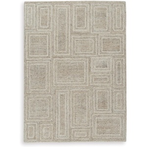 image:imageSignature Design by Ashley 8x10 Area Rug Gray Ivory Wool Tufted Rug52 x 7 Rectangular