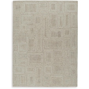 image:imageSignature Design by Ashley 8x10 Area Rug Gray Ivory Wool Tufted Rug711 x 911 Rectangular