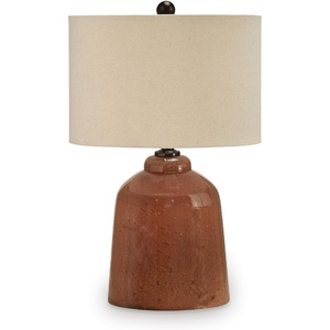 image:imageSignature Design by Ashley Aaleahya Unique Glass Table Lamp Rust Red