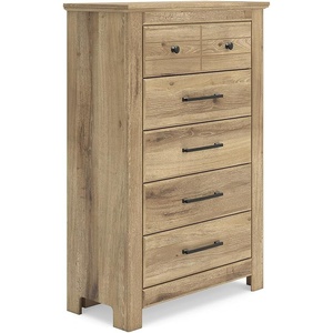 image:imageSignature Design by Ashley Allihauser Vintage 5Drawer Chest with Safety Stop and Anti Tipping Light Brown