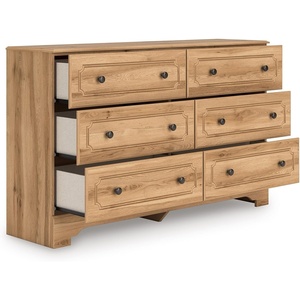 image:imageSignature Design by Ashley Bestmere Traditional 6Drawer Dresser with Oak Finish Light Brown