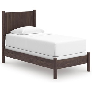 image:imageSignature Design by Ashley Brown Wood Full Panel Bed Reeded HeadboardBlack