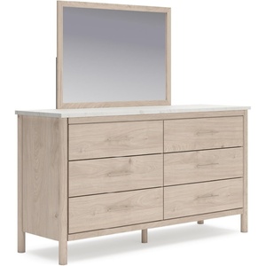 image:imageSignature Design by Ashley Brown Wood Full Panel Bed Reeded HeadboardNatural Brown