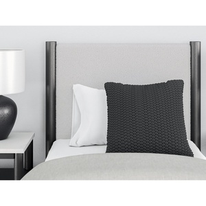 image:imageSignature Design by Ashley Cadmori King Upholstered Panel Bed TwoToneBlack
