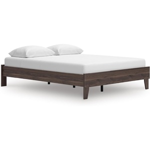 image:imageSignature Design by Ashley Calverson Queen Platform Bed Frame Mocha BrownDark Brown