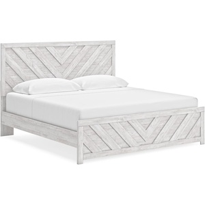 image:imageSignature Design by Ashley Cayboni Whitewash King Panel Bed FrameKing Panel Bed
