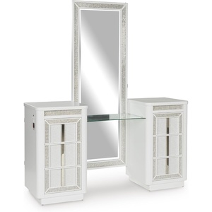 image:imageSignature Design by Ashley Chalanna Queen Upholstered Storage Bed WhiteGlam