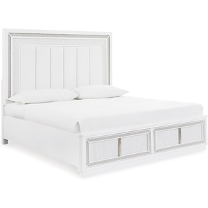 image:imageSignature Design by Ashley Chalanna Queen Upholstered Storage Bed WhiteKing Upholstered Storage Bed