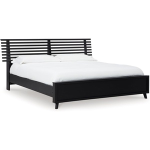 image:imageSignature Design by Ashley Danziar Platform King Bed No Box Spring Needed Engineered Wood and Decorative Laminate Modern Bedroom Upgrade Matte Black King