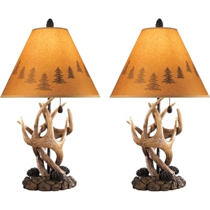 image:imageSignature Design by Ashley Derek Rustic Table Lamps Living Room Set of 2