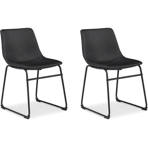 image:imageSignature Design by Ashley Dining Chairs Set of 2 Mid Century Gold ToastBlack