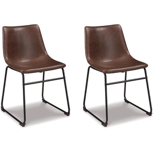 image:imageSignature Design by Ashley Dining Chairs Set of 2 Mid Century Gold ToastBrown