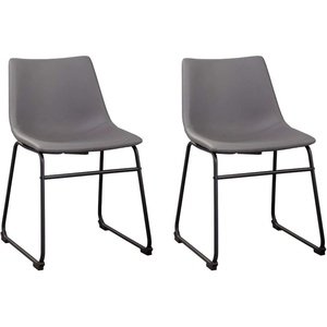 image:imageSignature Design by Ashley Dining Chairs Set of 2 Mid Century Gold ToastGrey
