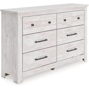 image:imageSignature Design by Ashley Fenderport Vintage Casual Nightstand with Two Drawers USB Charging Bronze Knobs Wood 2492 W x 1598 D x 2504 H WhitewashDresser