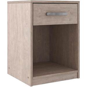 image:imageSignature Design by Ashley Finch 1 Drawer Nightstand Black Bedside TableBeige