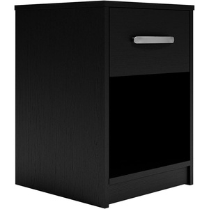 image:imageSignature Design by Ashley Finch 1 Drawer Nightstand Black Bedside TableBlack