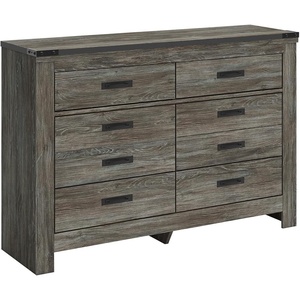image:imageSignature Design by Ashley Frandern Casual Rustic Dresser With 6 SmoothGliding Drawers Meets ASTM International Safety Standards Wood and Decorative Laminate Gray